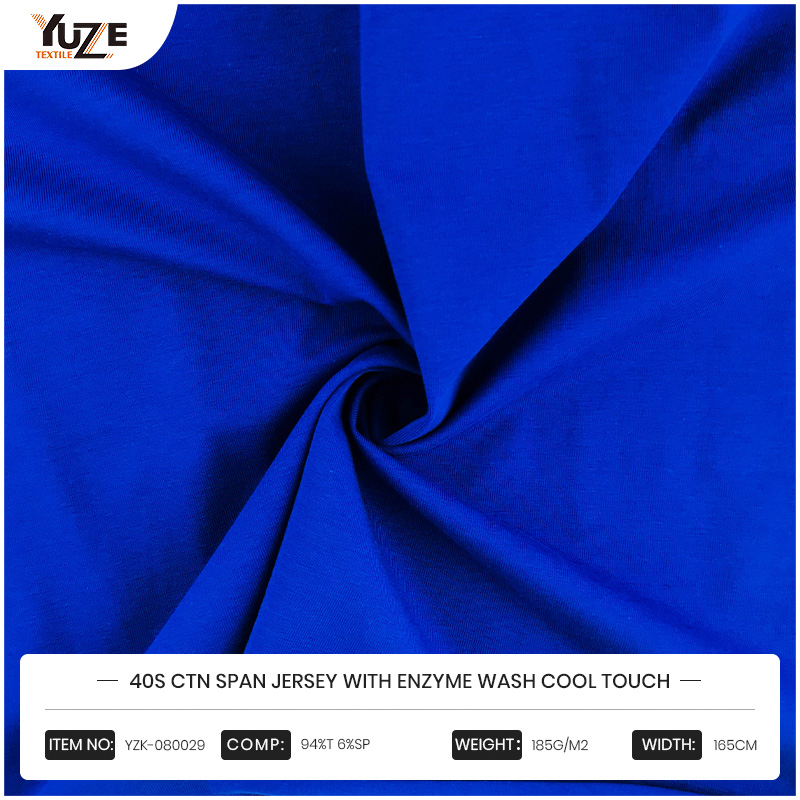 YZK-080029 40S CTN Span Jersey z enzymatycznym myciem Cool Touch