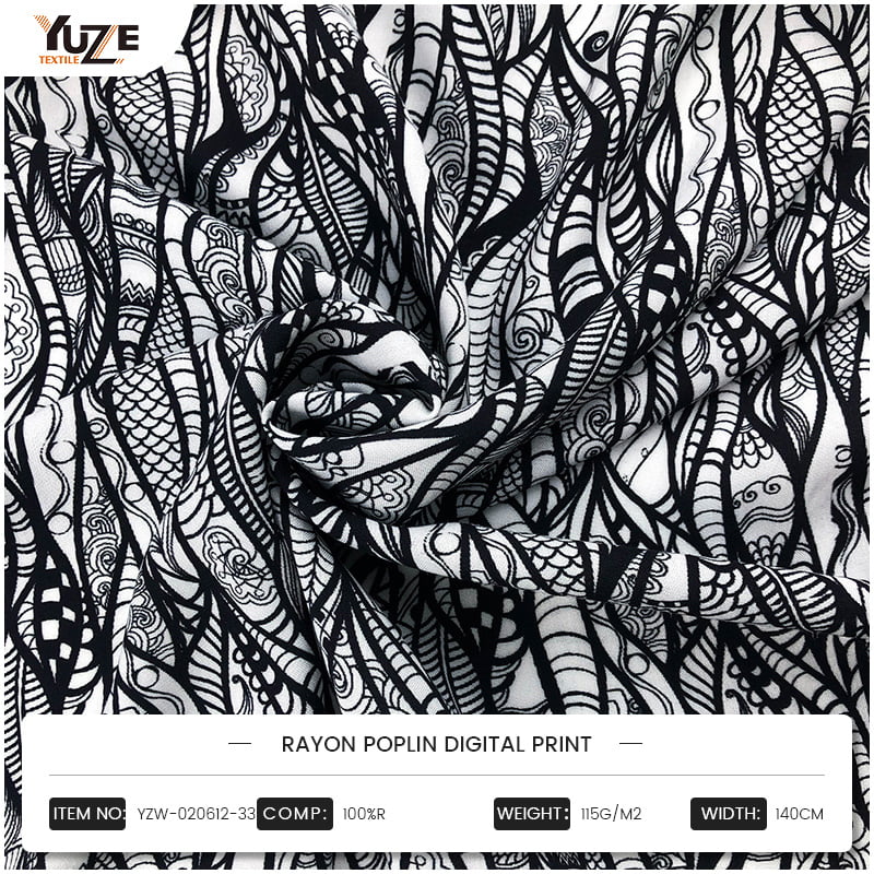 YZW-020612-33 Rayon Poplin Dift Dift