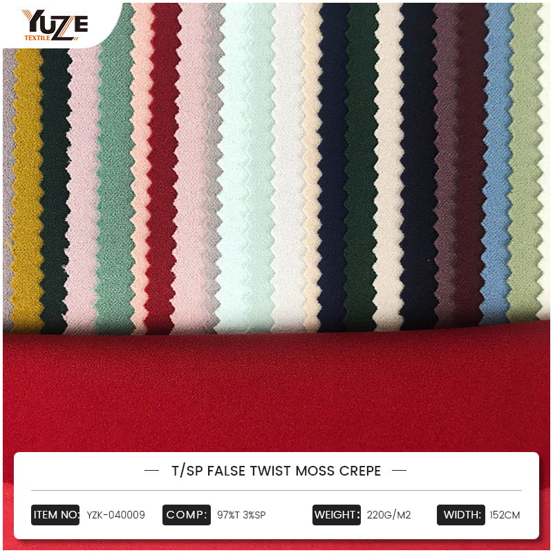 YZK-040009 t/sp fałszywa skręcka Moss Crepe