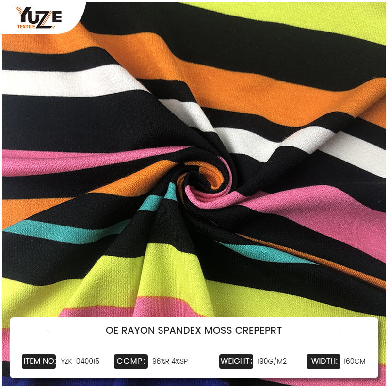 YZK-040015 OE Rayon Spandex Moss Crepept