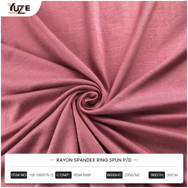 YZK-080075-2 Rayon Spandex Pierścień Spun P/D