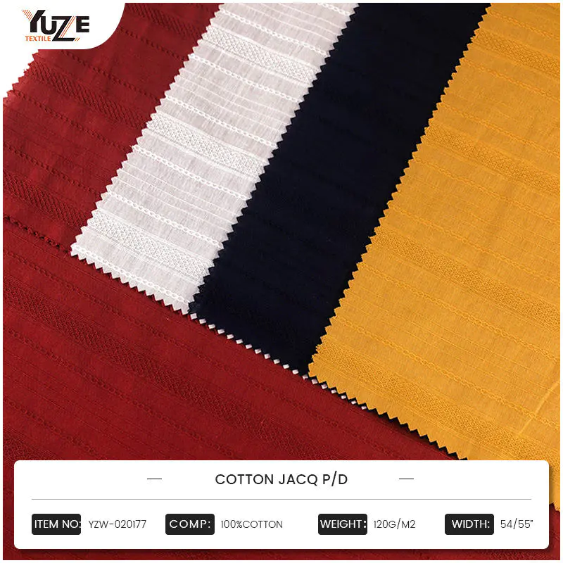 YZW-020177 Cotton Jacq PD Jacquard Technology: Idealne połączenie tkania i sztuki